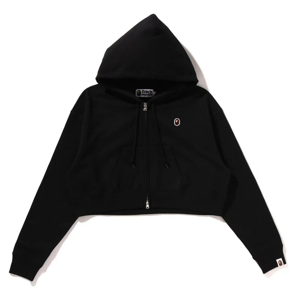 베이프 우먼즈 후드집업 APE HEAD ONE POINT CROPPED ZIP HOODIE 1M30-215-314 - 상품 이미지