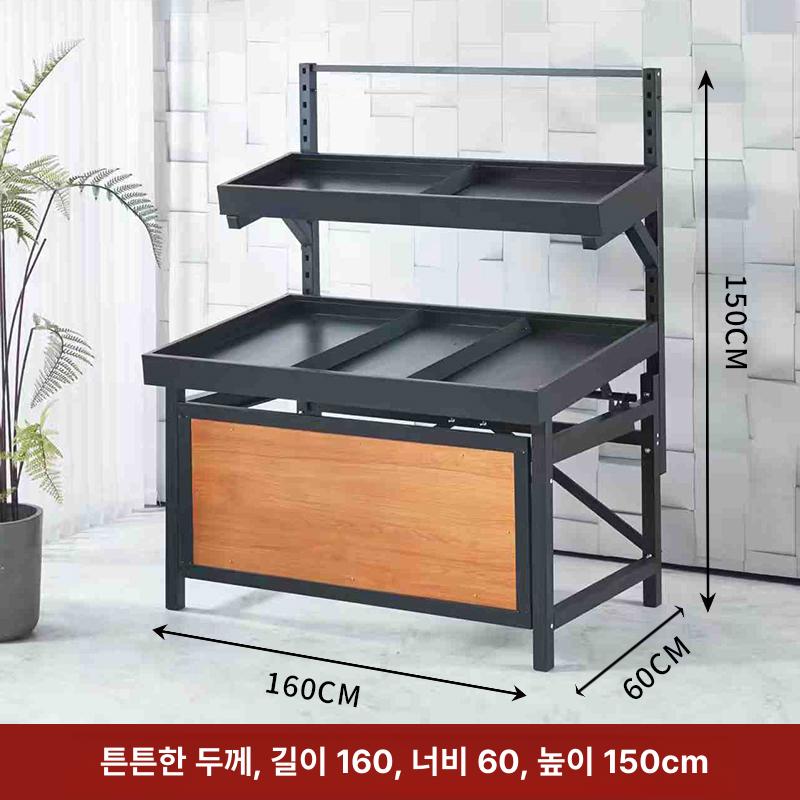 디스플레이 선반 계단형 판매대 과일매대 진열장 전시대 경사형 진열랙 쇼케이스 - 상세 이미지 5