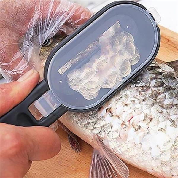 주방 생선 비늘 제거기 스크래퍼 생선 손질 도구 해산물 물고기 - 상품 이미지