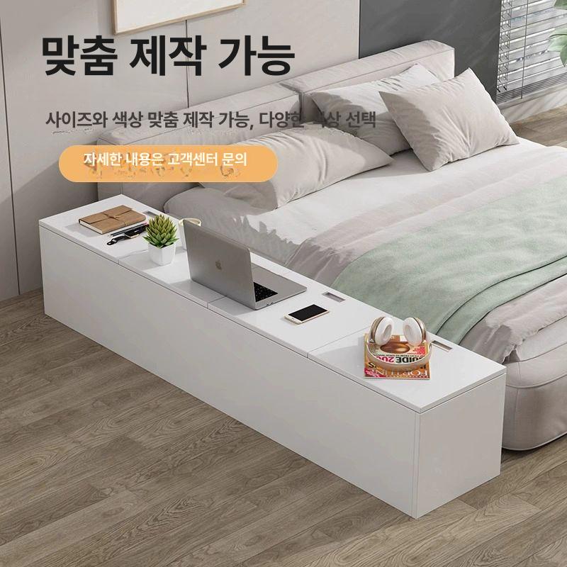 침대틈새 수납장 서랍장 원목 다용도 협탁 틈새장 캐비넷 좁은 인테리어 베드사이드 - 상세 이미지 4
