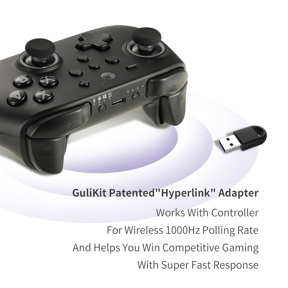 GuliKit KK3 PRO 무선 게임 컨트롤러, 홀 이펙트 조이스틱 및 트리거, 1000Hz 폴링 속도 자기부상/HD/로터리 진동 스위치 2 /스위치 /PC /안드로이드, 웨이크 - 상세 이미지 2