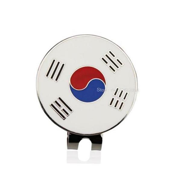 탈부착 골프공 마커 마그네틱 볼 마커 태극기 클립 골프 - 상세 이미지 2