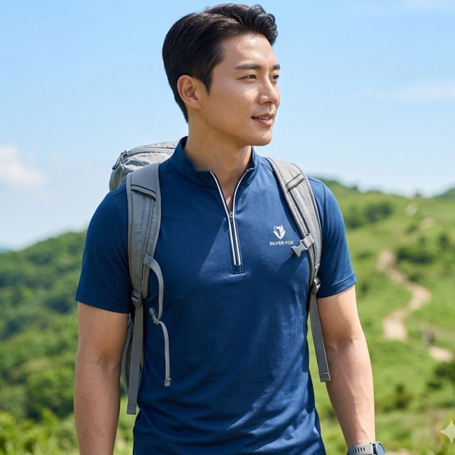 블랙야크 남성 여름 초냉감 아이스 아우터 카라 반팔 등산 티셔츠 - 상품 이미지