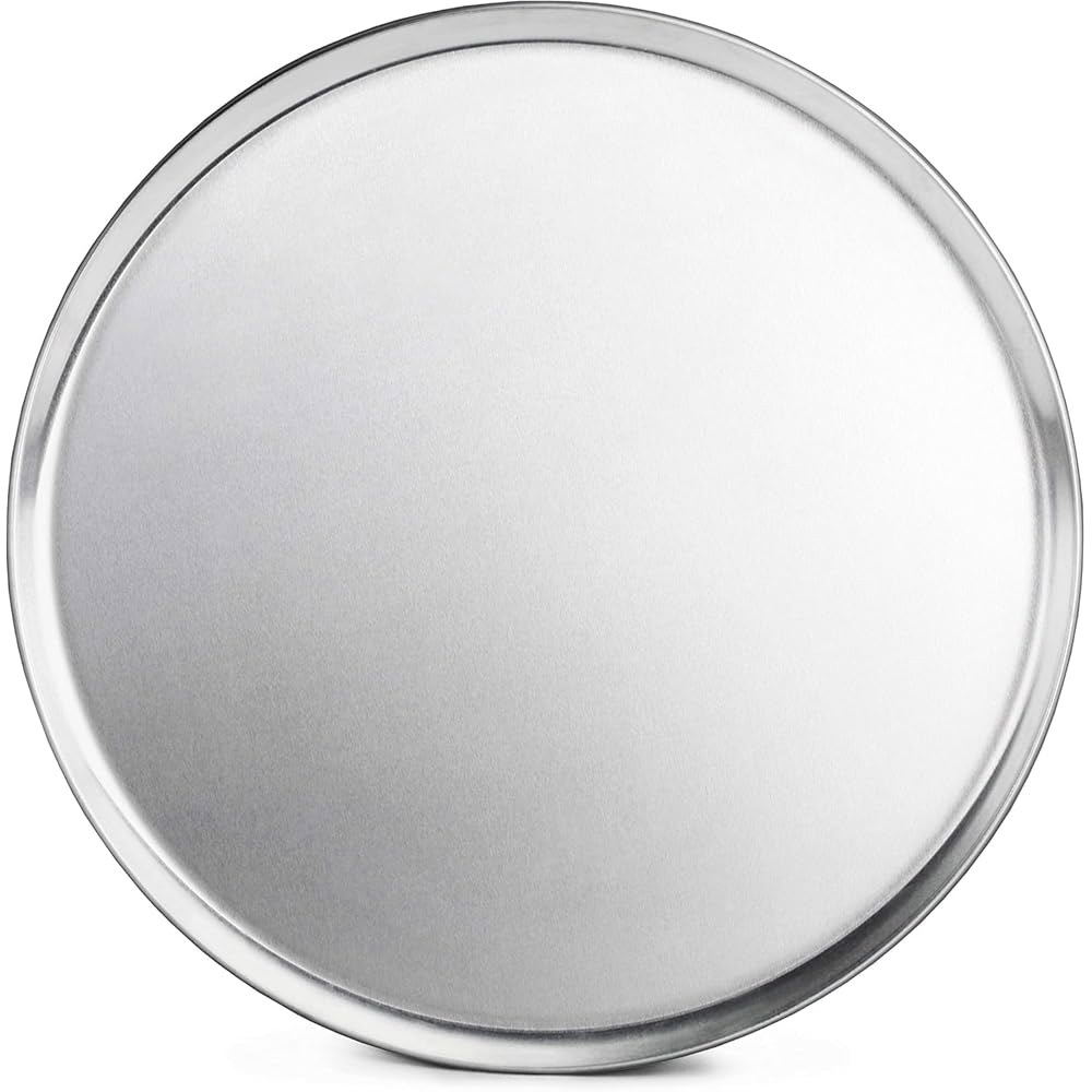 뉴스타 푸드 서비스 레스토랑급 알루미늄 피자 팬, 베이킹 트레이, 쿠페 스타일, 16인치 Silver 8-Inch - 상품 이미지