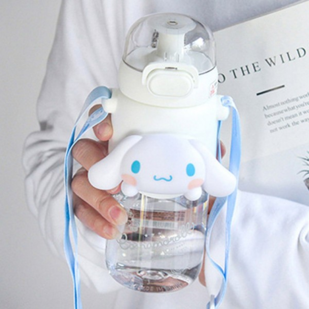 트라이탄 600ml 피크닉용 페이스 디자인 휴대 보틀 학생용 - 상품 이미지