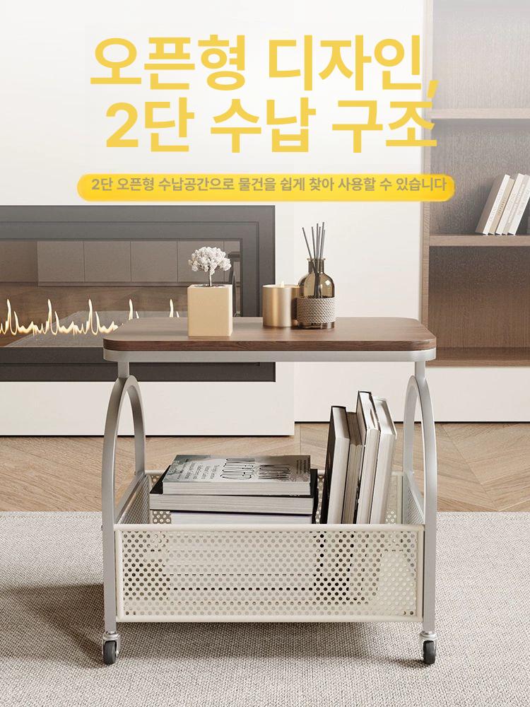 스틸 주방카트 웨건 이동식트롤리 왜건 이동식카트 서랍트롤리 모던 바퀴 - 상세 이미지 3