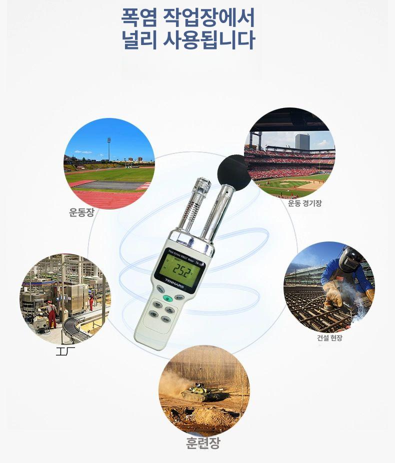 적외선 온도계 측정기 기상 산업용 디지털 비접촉 레이저 방사율조정가능 습구 테스터 - 상세 이미지 4