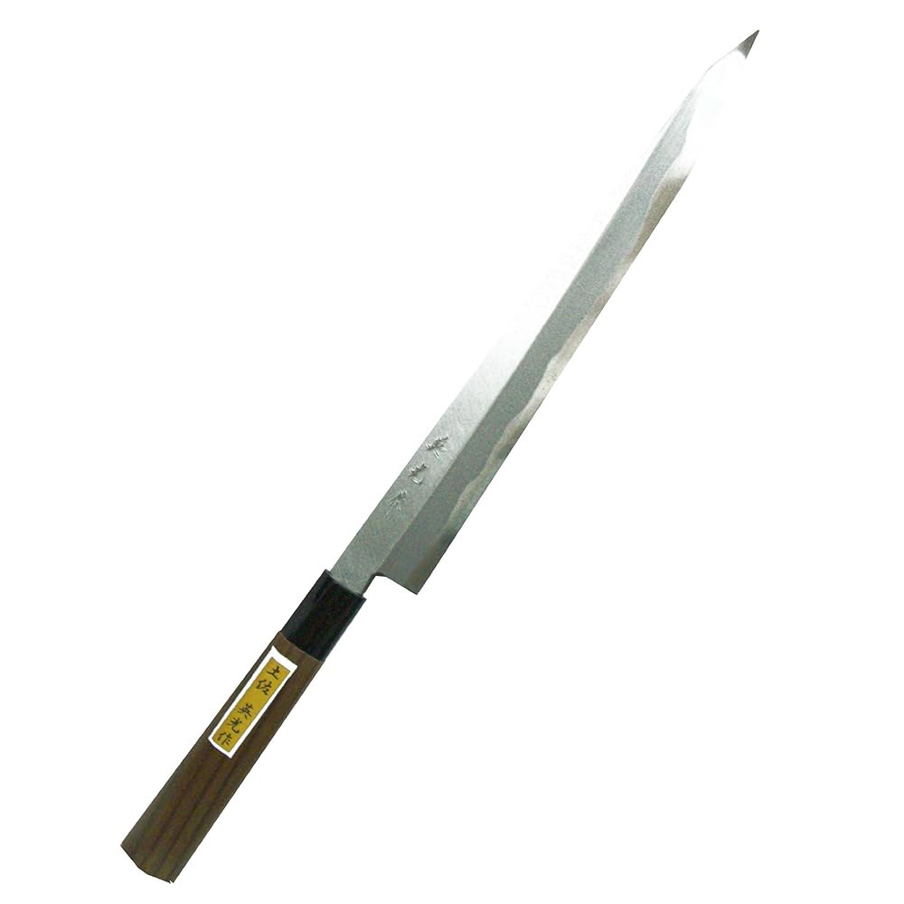 토사 식기 나이프, 마사오 마, 싱글 블레이드, 윌로우 블루 스틸, 2번, 10.2인치(260mm) 10.2 Yanagiba Knife - 상품 이미지
