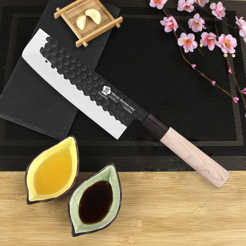 와일드목 왼손잡이 7인치 나키리 나이프 독일 스테인리스 야채 도마 칼 아시안 우스바 셰프의 1 Yanagiba Knife - 상세 이미지 2