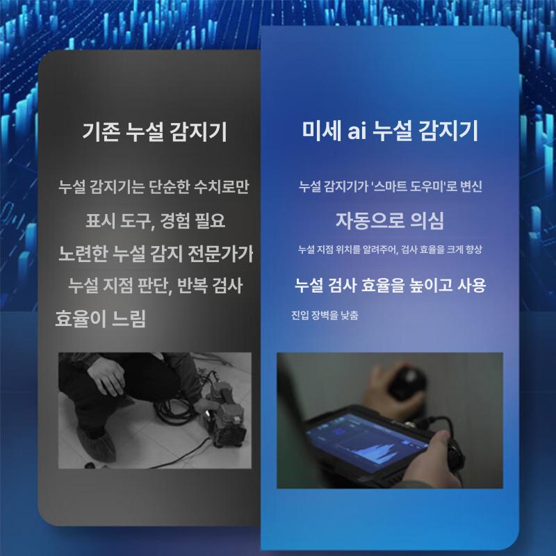 A5 A3 측정기 누출 관로 배관 수도 청음기 AI 청음식 탐지기 누수 - 상세 이미지 4
