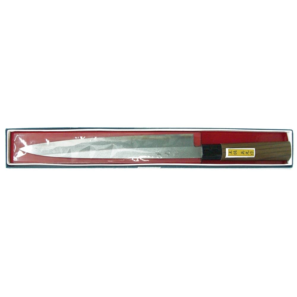 토사 식기 나이프, 마사오 마, 싱글 블레이드, 윌로우 블루 스틸, 2번, 10.2인치(260mm) 10.2 Yanagiba Knife - 상세 이미지 3