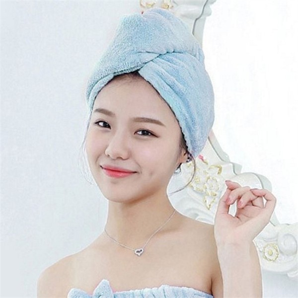 부드러운 극세사 헤어 타올 흡수력 드라이 헤어 타올 빠른 건조 - 상품 이미지