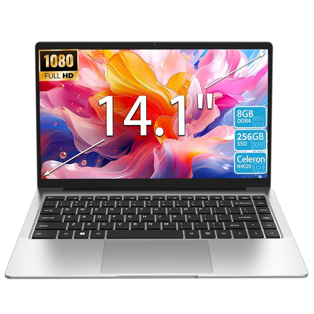 KurieTim 14.1인치 FHD 노트북, Intel_Celeron N4020, 컴퓨터, x2, 휴대용 8GB SSD, Pro Wi-Fi, RAM, Windows11 학생용, - 상품 이미지