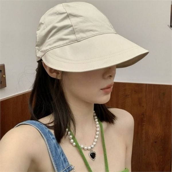 데일리 여성 버킷 햇 스트링 여성 벙거지 모자 휴대용 여름 - 상품 이미지