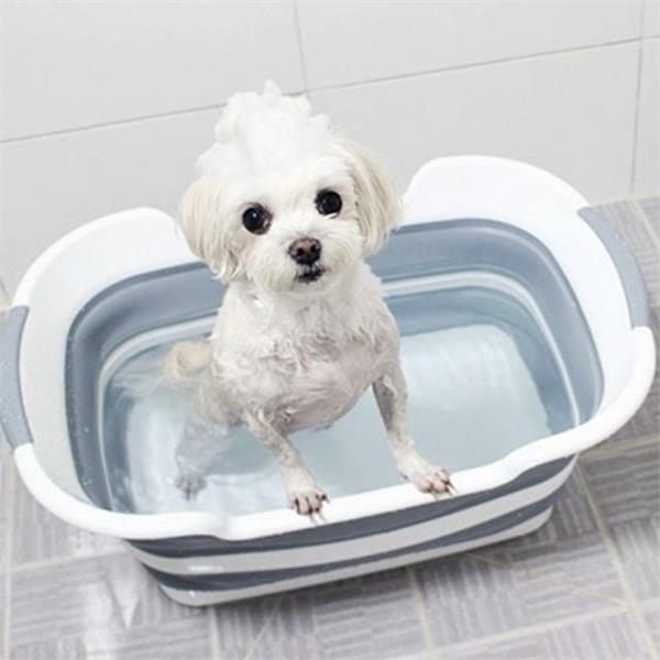 이동식 애견 접이식 욕조 소형 강아지 접이식 욕조 목욕통 용품 - 상품 이미지