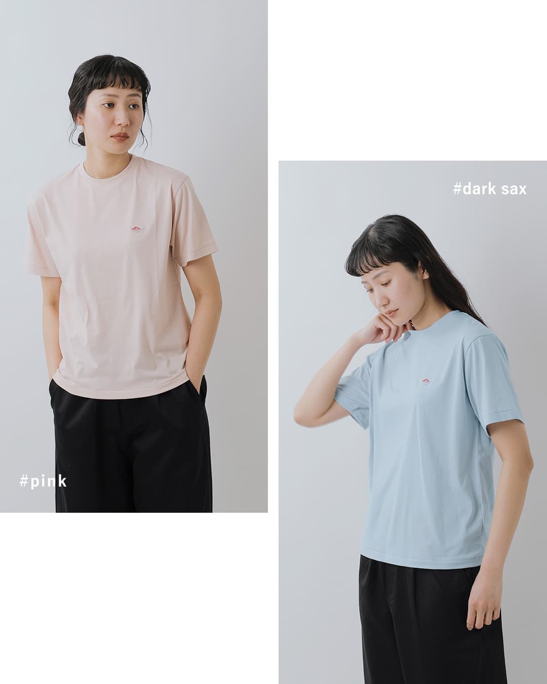 단톤 반팔 티셔츠 크루넥 무지 로고 [26SS] 여성 남성 시원한 가벼운 포인트 부드러운 이미지 7
