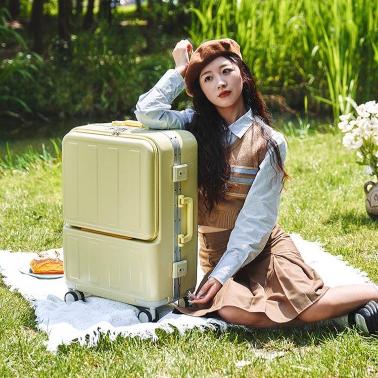 전면오픈 기내용캐리어 20인치캐리어 여행 기내반입 아쿠아블루 지퍼 모델 20인치-기내용 - 상세 이미지 3