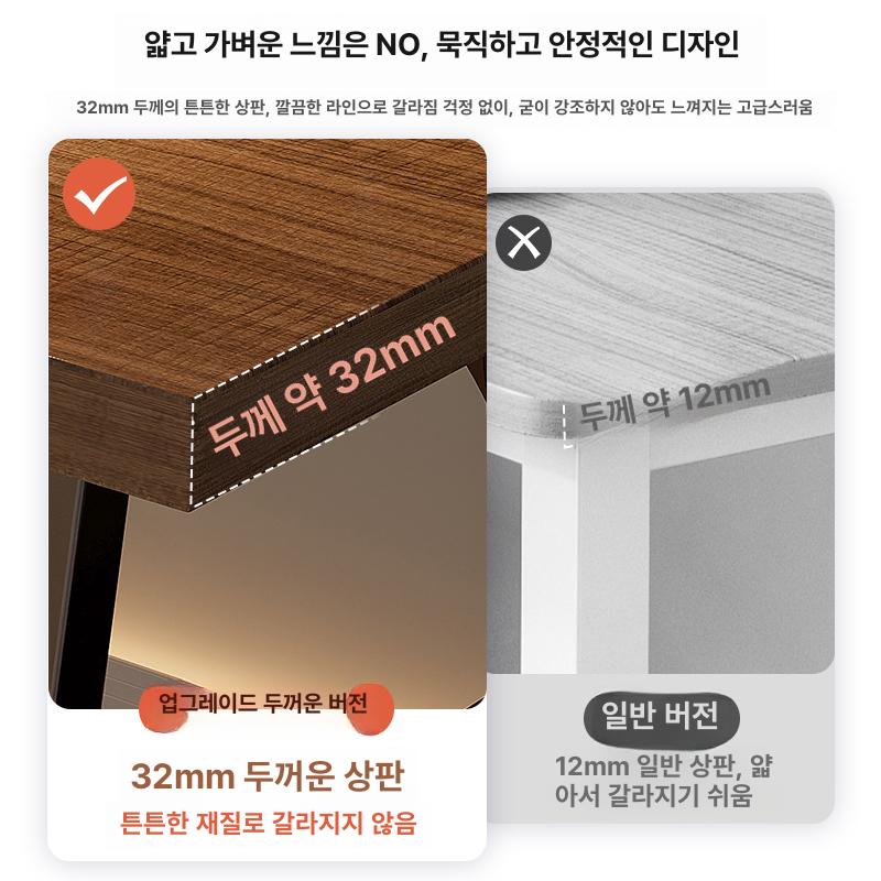 원목 데스크탑 게이밍 모던 스터디 작업대 책상 사무실 가구 다크월넛 학생용 사무용 - 상세 이미지 5