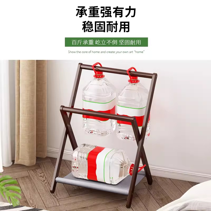 원목 수건걸이 스탠드 주방 옷걸이 높이 타올 행거 50cm - 상세 이미지 3