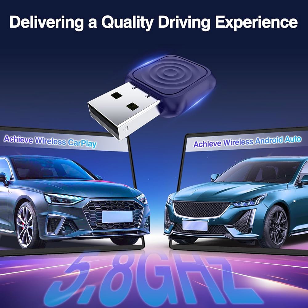 CarlinKit MiNi 울트라 무선 CarPlay 및 USB-A/USB-C 플러그 OEM 품질 사운드 유지 OTA 업데이트 - 안드로이드 자동차용 자동 제어 업그레이드 유선 - 상세 이미지 3
