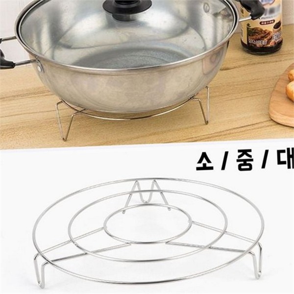 주방용 스텐 냄비 받침대 삼발이 스텐 냄비 식탁 캠핑용 - 상세 이미지 2