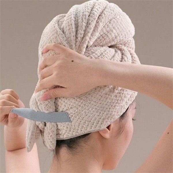 속건 헤어 드라이 타월 터번 머리 말리는 수건 여성 두피 - 상세 이미지 2