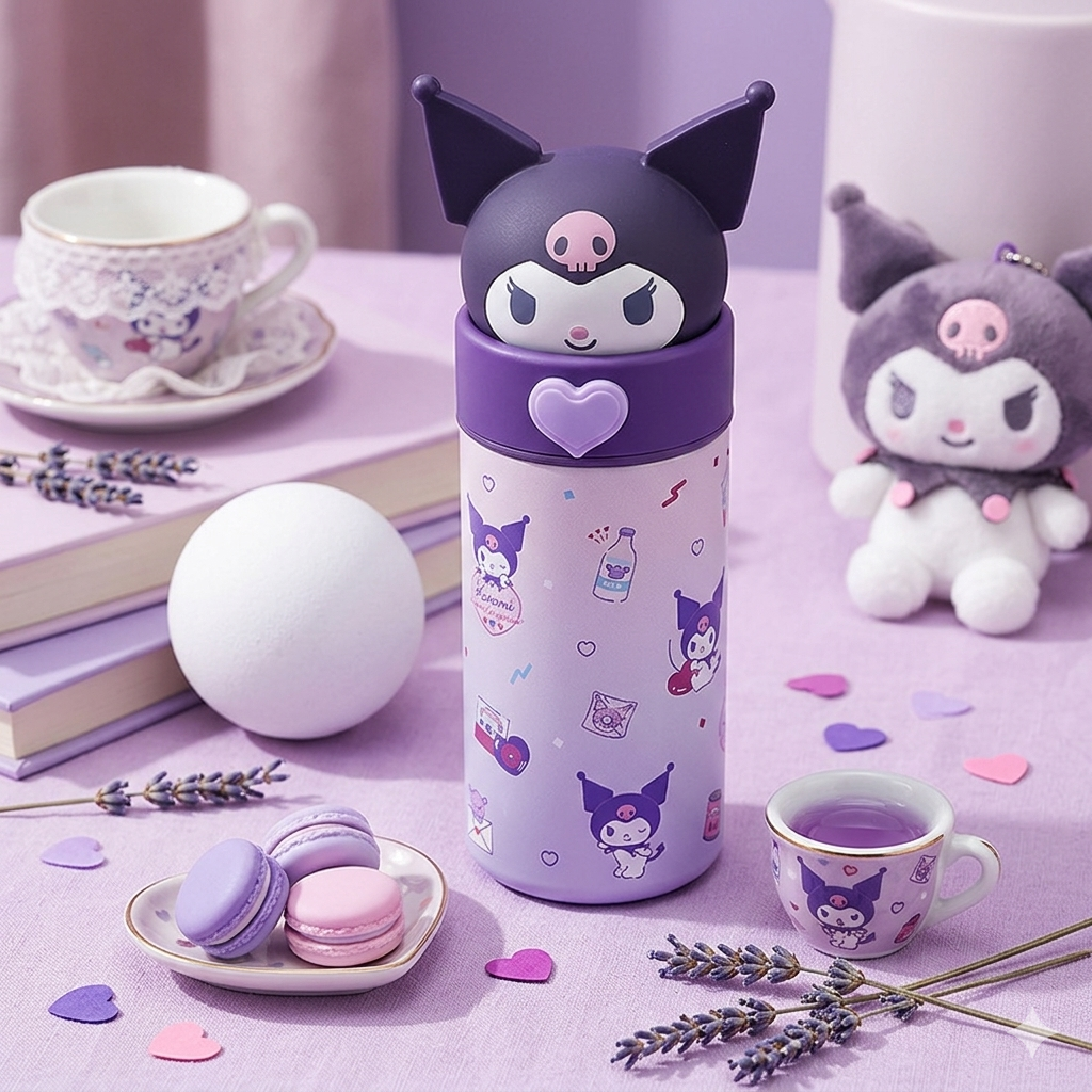 산리오 스텐 휴대용 보온 보냉 텀블러 보틀 캐릭터 물병 350ml - 상품 이미지