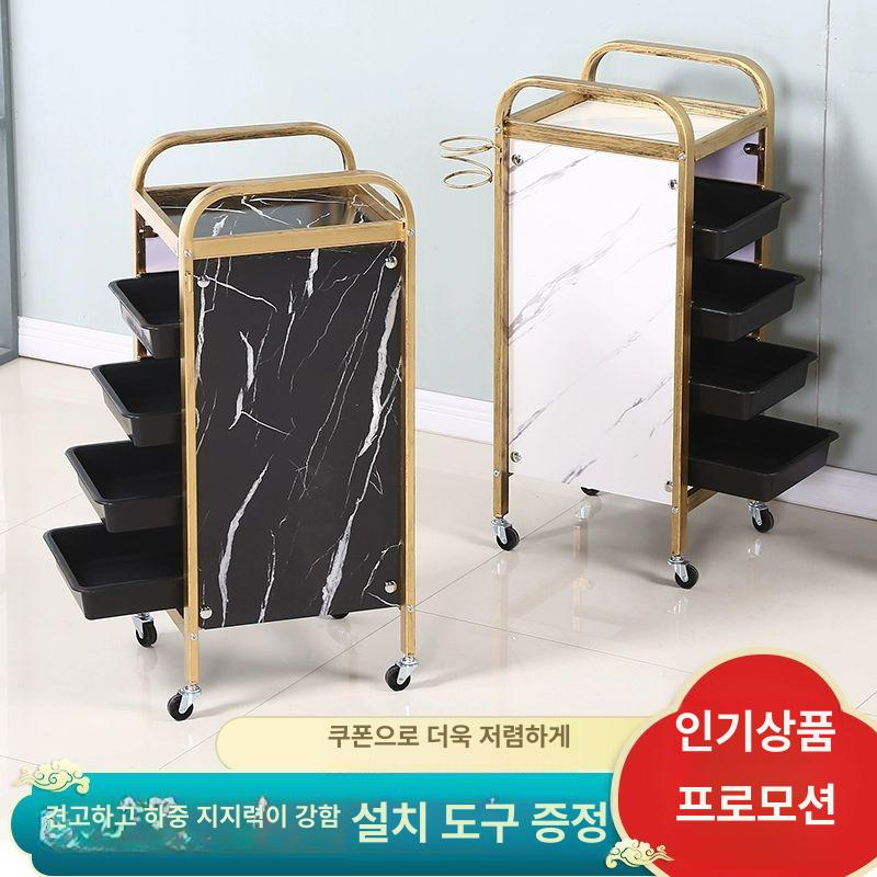 3단 트레이 바퀴 투명 수납함 왜건 도구 트로리 업소용 가위 수납보관 미용실웨건 - 상세 이미지 2