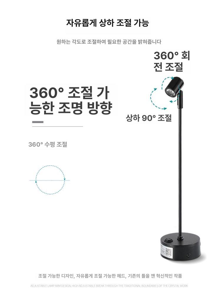 무선 핀 조명 그림 진열장 쇼케이스 스탠드 전시 주얼리 - 상세 이미지 2