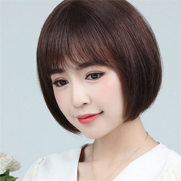 자연 여성 가발 볼륨 통가발 데일리 단발 간편 - 상세 이미지 2