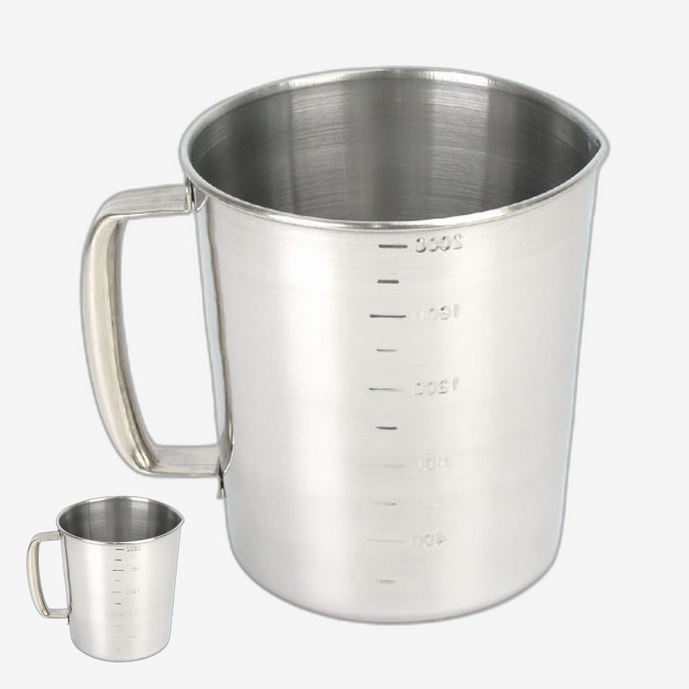 스텐 주방측정 계량컵 눈금표시 홈베이킹 측정컵 1000ml 1L 스텐계량컵 1000ml - 상품 이미지