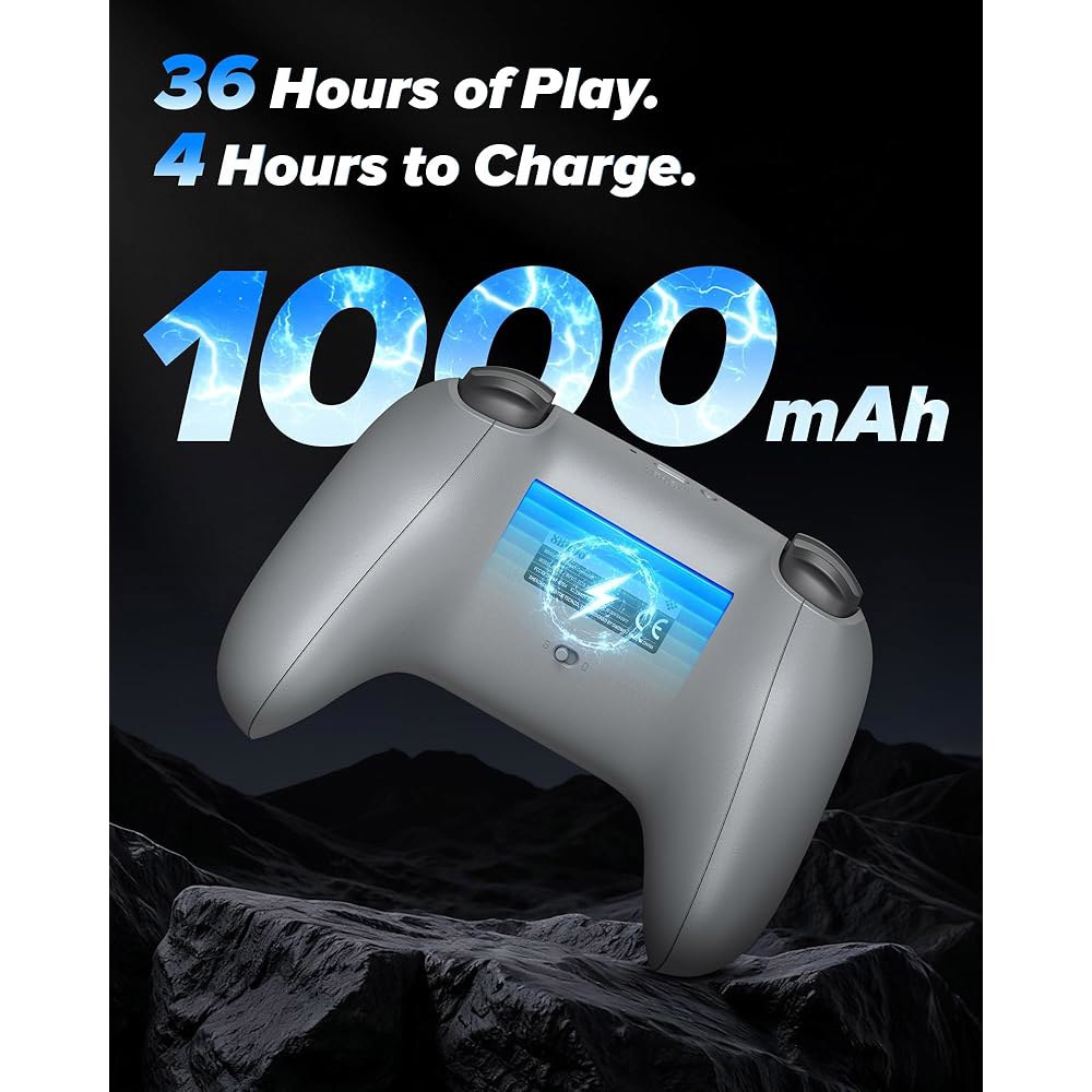 아날로그 3D, 스위치, 스위치 2, 윈도우 PC, 안드로이드용 8Bitdo 64 블루투스 컨트롤러(그레이) Black - 상세 이미지 3