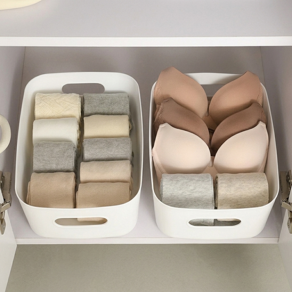 편리홈 수납정리함 펜트리 수납함 팬트리 정리함 책상 속옷 냉장고 정리, 3개입 - 상세 이미지 2