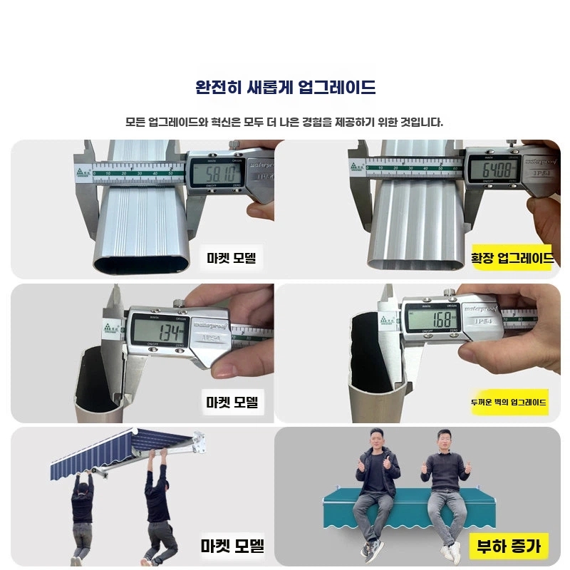 벨라로크 접이식 차양막 카페 캐노피 천막 연장가능길이 벽걸이 D. 3m 망원 1.5m 포함 - 상세 이미지 2