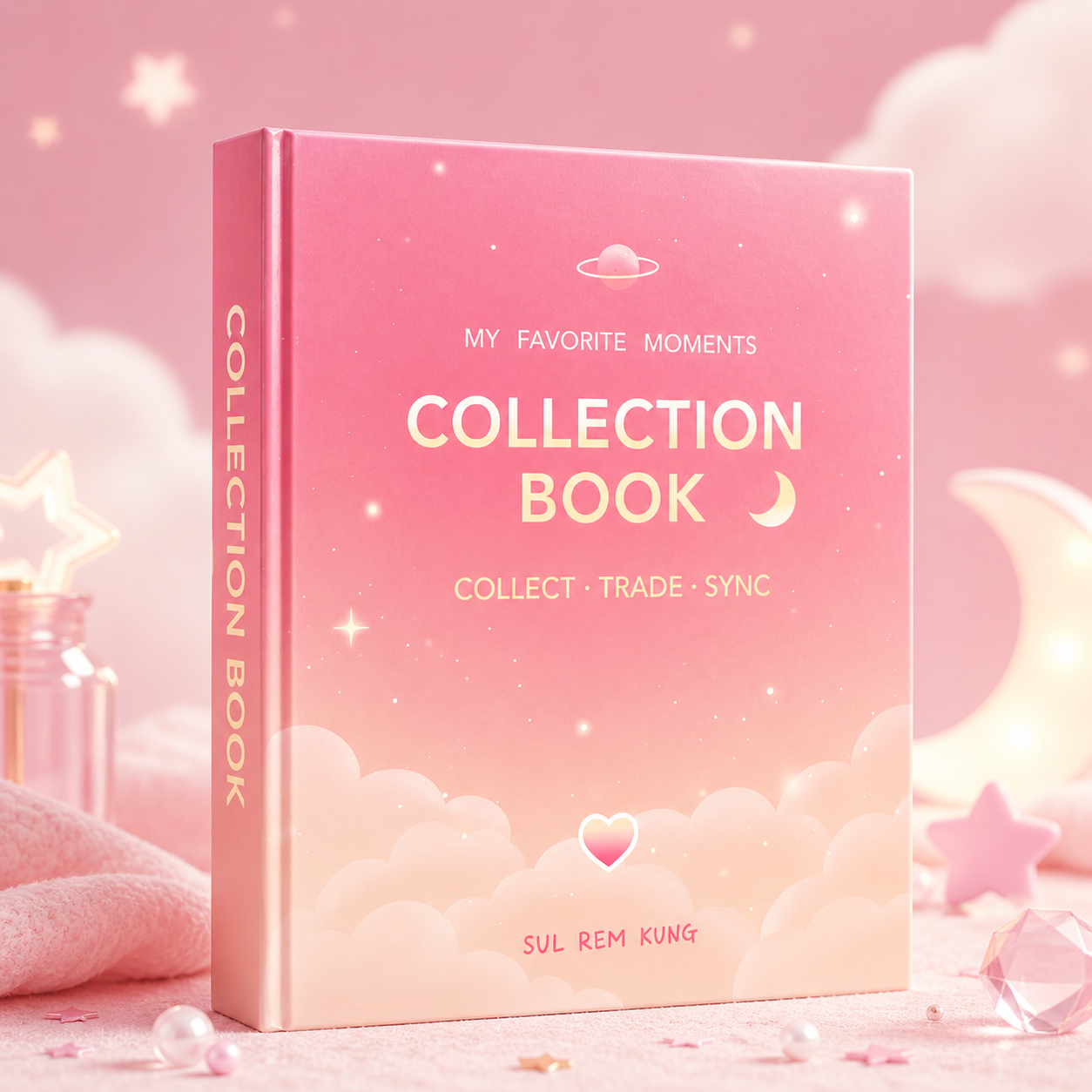 띠부띠부씰 앨범 포켓몬 플레이브 스티커 북 도감 보관 분홍 씰북 커버 - 상세 이미지 4