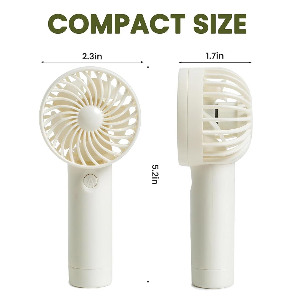 Aeergured 6 Pcs Mini Handheld Fan Operated Rechargeable Travel Eyelash Battery Speed 3 Women Persona - 상세 이미지 2