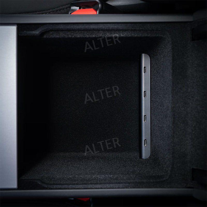 테슬라 모델 Y 정품 YL 공식 4-in-1 USB C 도킹 스테이션 - 상세 이미지 5
