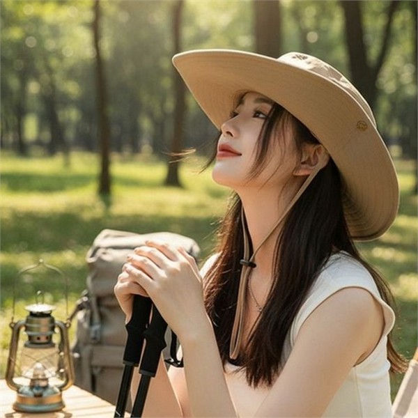 접이식 챙 넓은 모자 와이어 버킷 모자 가벼운 사파리 - 상세 이미지 2
