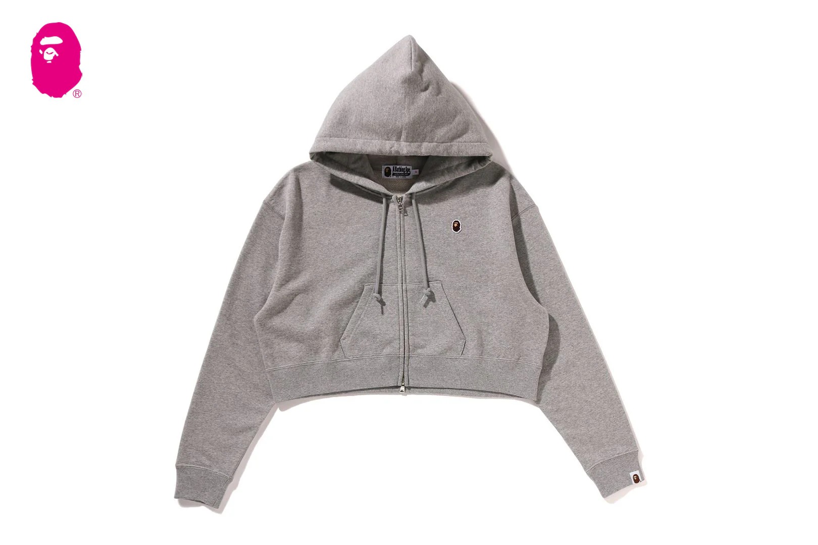 베이프 우먼즈 후드집업 APE HEAD ONE POINT CROPPED ZIP HOODIE 1M30-215-314 - 상세 이미지 2
