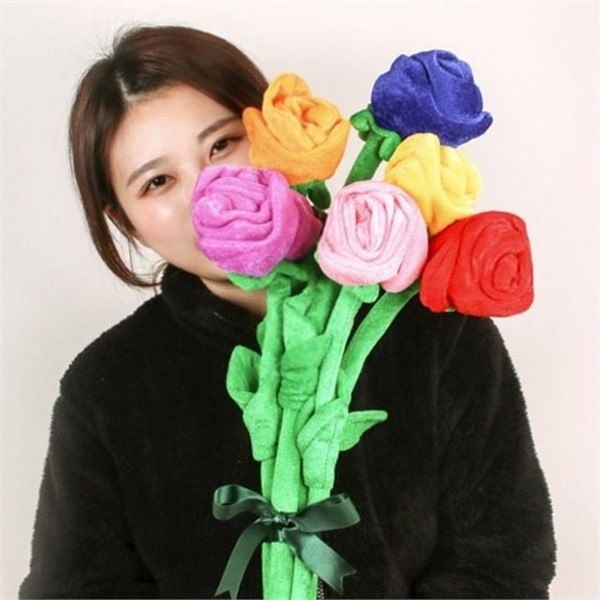 장미 인형 꽃다발 졸업 꽃다발 인형 부케 조화 - 상품 이미지