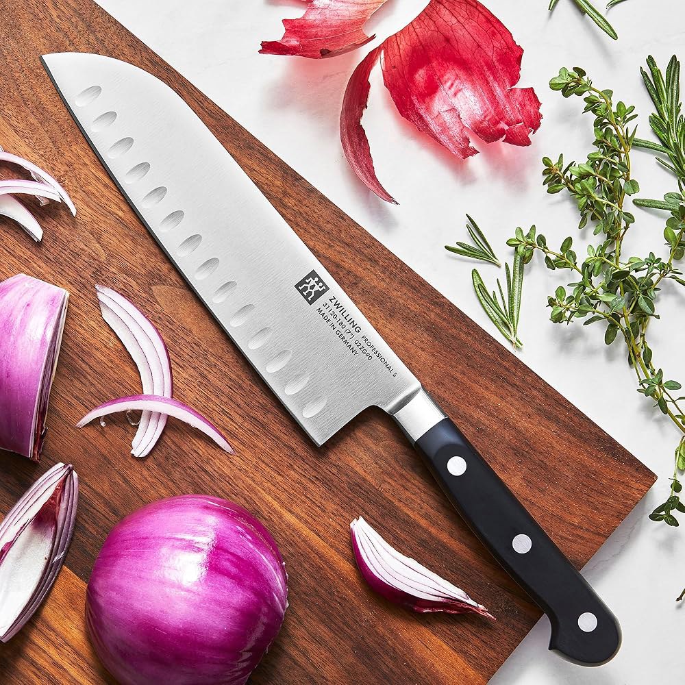 ZWILLING 프로페셔널 S 7인치 할로우 엣지 산토쿠 나이프 Stainless Steel 7 - 상세 이미지 2