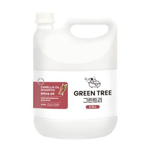 가성비조은 대용량 [그린트리] 동백오일 샴푸 3.75L 윤기부여, 3.75L, 1개 - 상품 이미지