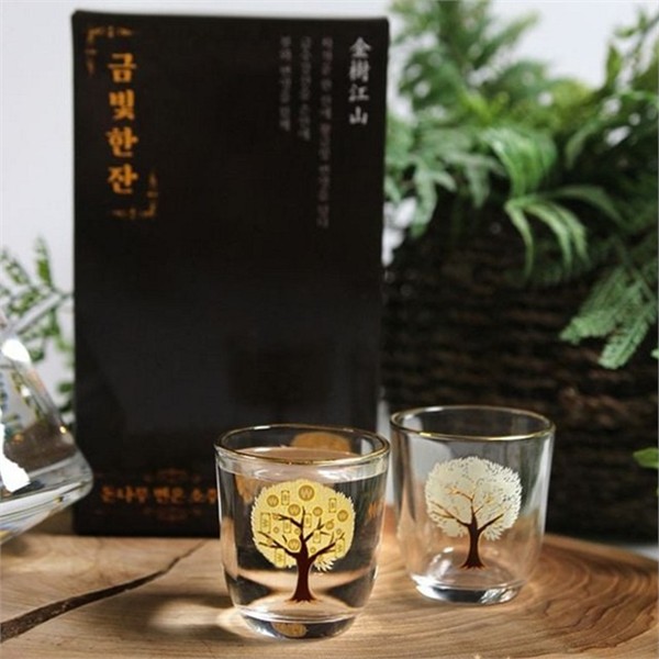 돈나무 변색 소주 잔 특별 변온 소주 잔 신혼부부 집들이 - 상품 이미지