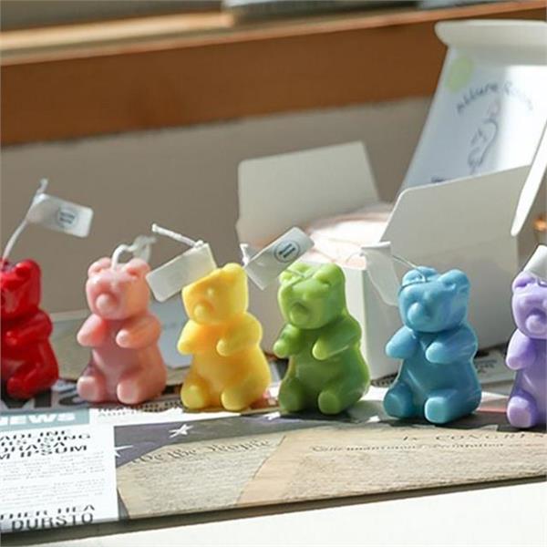 귀여운 젤리곰 캔들 디자인 젤리곰 향초 인테리어 선물용 - 상품 이미지