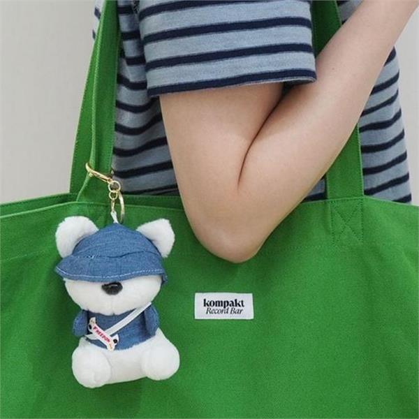 강아지 데님 모자 인형 장식 데님 의류 인형 - 상품 이미지