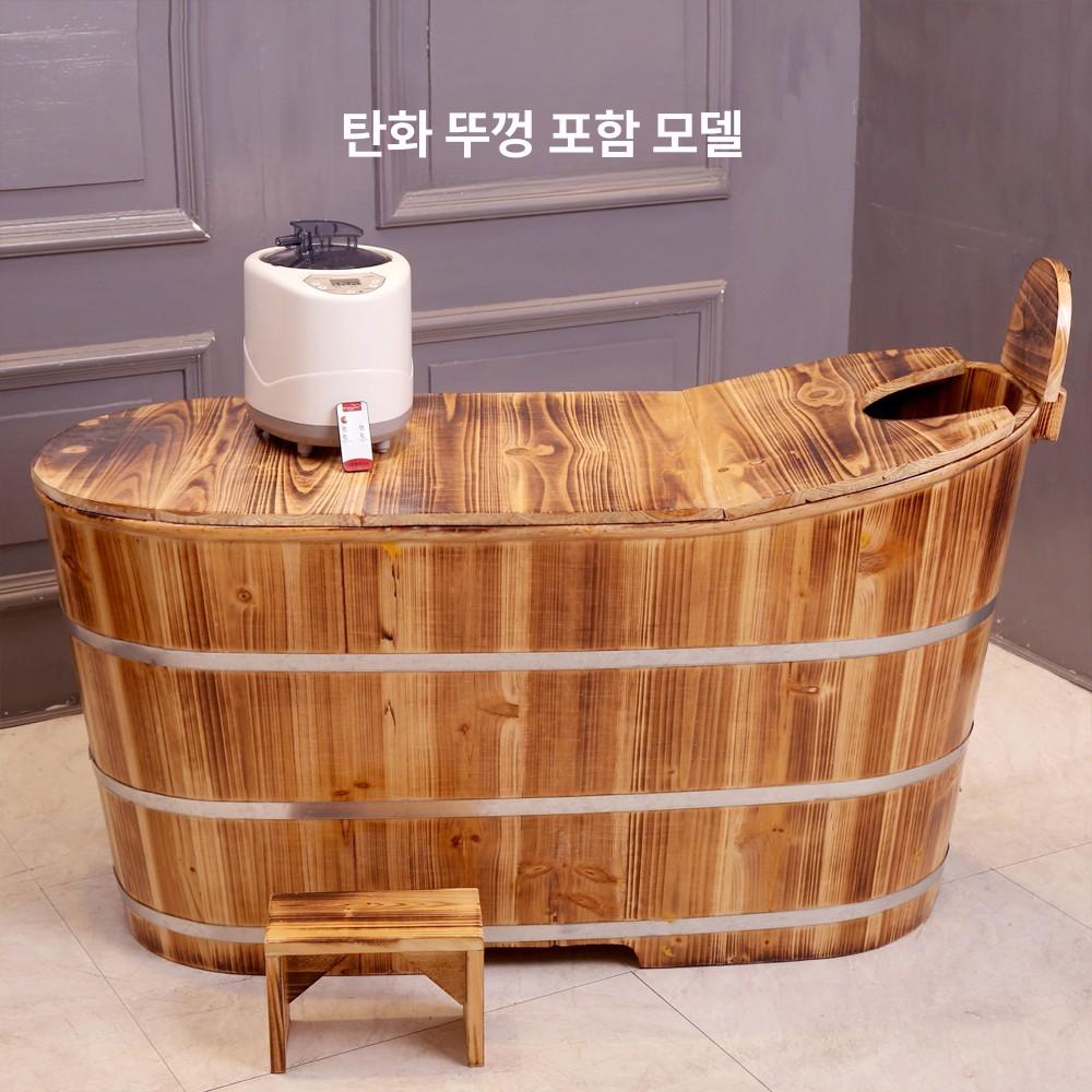 건식사우나 편백나무욕조 반신욕통 원적외선 목욕 간이욕조 홈사우나 반신욕조 일본식 - 상세 이미지 5