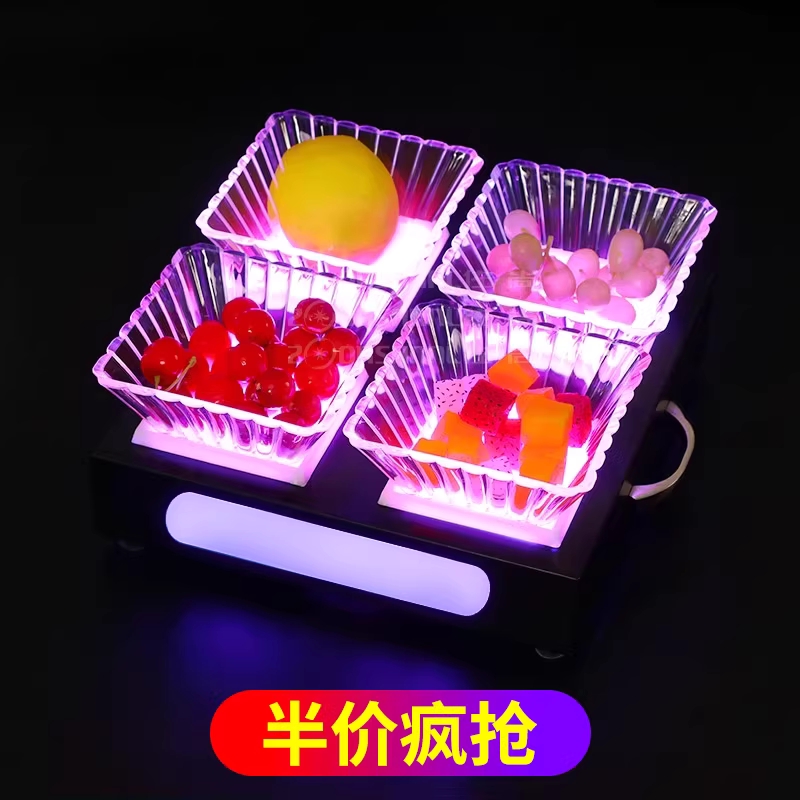 LED 접시 발광 노래방 와인 안주 아크릴 디저트 과일 스페이드A 이미지 6