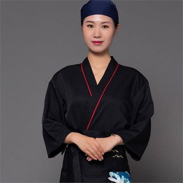 고급 일식 조리복 반팔 쉐프복 가운 조리사 유니폼 - 상세 이미지 2