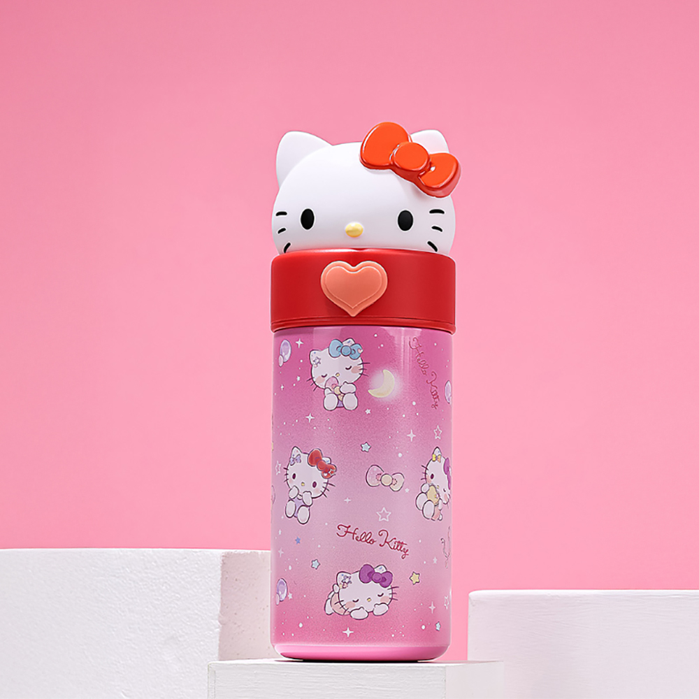 산리오 헬로키티 이중 스텐 텀블러 보온 보냉 물병 물통 350ml - 상세 이미지 3