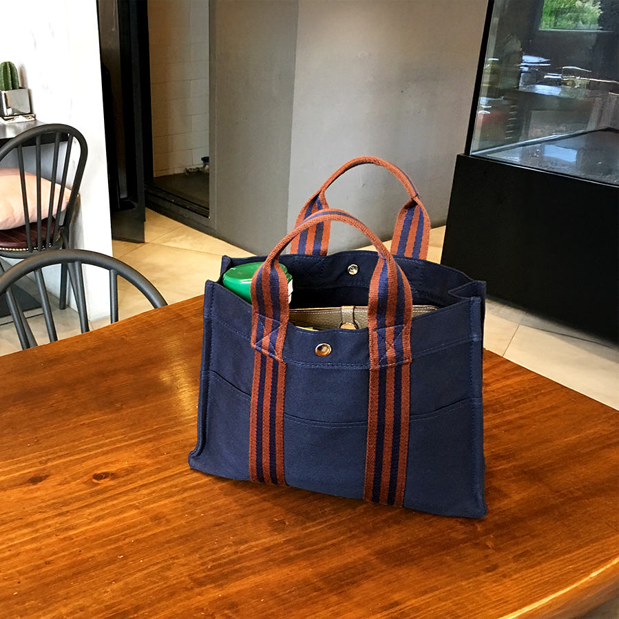 캔버스 웨빙 사각 여성가방 출근룩 서류 토트백 차롬 - 상품 이미지